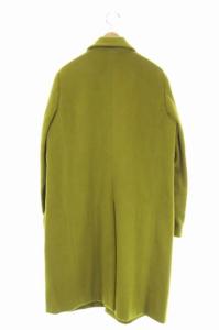 JURGEN LEHL アンゴラウール ロングコート ステンカラーコート 比翼ボタン 緑 オリーブ