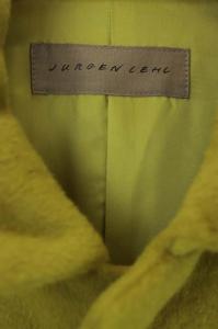 JURGEN LEHL アンゴラウール ロングコート ステンカラーコート 比翼ボタン 緑 オリーブ