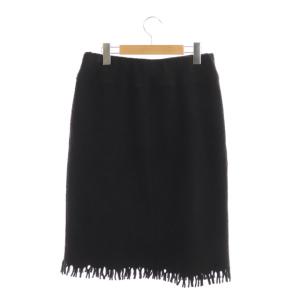 JURGEN LEHL タイトスカート ウールフリンジ ロング ブラック