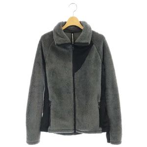 RIPVANWINKLE AVENUE別注 19AW FLEECE JERSEY ボアジャケットハイネック 切替 3 グレー 黒 ブラック