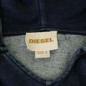 DIESEL ロゴプルオーバーパーカー S ネイビー