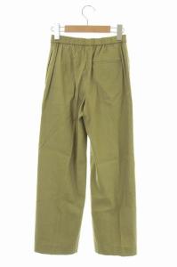Theory 21SS Eco Crunch Wash Wide Pull On クロップドパンツ グリーン