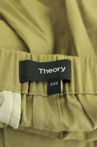 Theory 21SS Eco Crunch Wash Wide Pull On クロップドパンツ グリーン