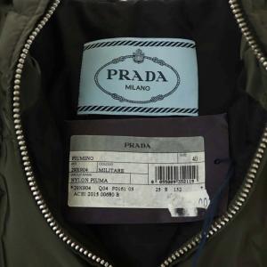 PRADA ダウンポンチョ フード 40 カーキ