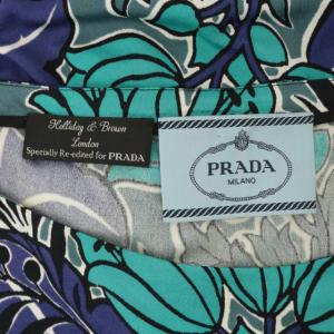 PRADA ワンピース シルク 42 ブルー