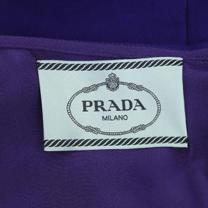 PRADA ワンピース ロング 七分袖 デザイン 42 紫