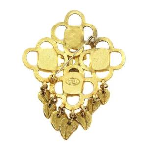 CHANEL 95P ヴィンテージ ブローチ ターコイズ ココマーク ゴールド