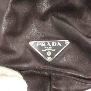 PRADA BOW SOFT ナッパレザー ハンドバッグ ブラウン