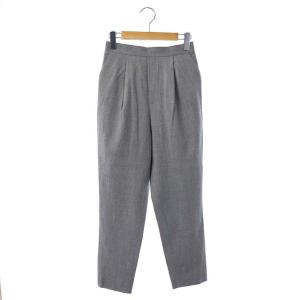 ウールサキソニーゴムジョッパーズパンツ イージー テーパード タック 36 グレー