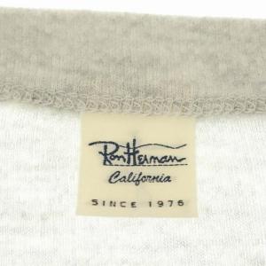 Ron Herman コットンニットカーディガン クルーネック ライトグレー