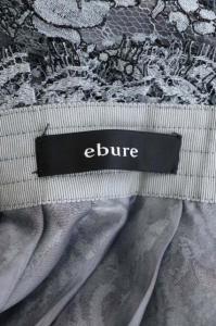 ebure レーススカート ロング フレア 花柄 総柄 36 グレー