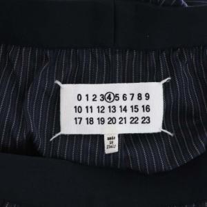 Martin Margiela 4 ストライプパンツ テーパード イージー ネイビー S51KA0405