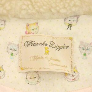franche lippée cherir la femme ネコ柄キルティングミディアム丈ジャケット キルティングコート フード