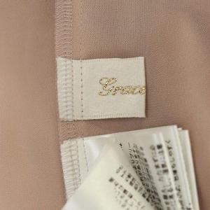 Grace Class 19AW プリーツレイヤードトップ ブラウス 長袖 プルオーバー レース バックリボン ハイネック 36 スモークピンク