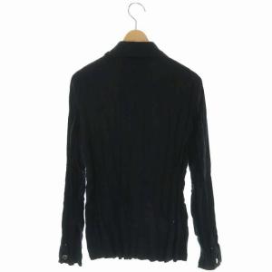 ISSEY MIYAKE FETE 18AW プリーツ加工シャツ 長袖 前開き 2 ブラック