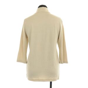 ISSEY MIYAKE カットソー ハイネック 七分袖 M ベージュ