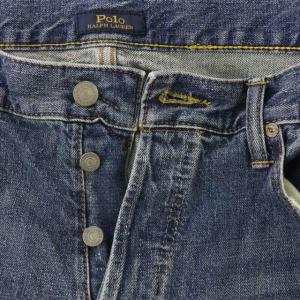 POLO RALPH LAUREN ワッペン加工デニムパンツ 34× 32 ブルー