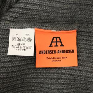 Andersen-Andersen モックネックウールニット セーター 長袖 畦編み S グレー