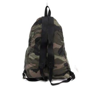 Hervé Chapelier デイパック リュックサック 迷彩柄 カモフラ 総柄 ナイロン カーキ 黒 ブラック