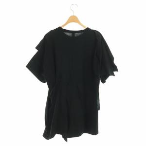 nagonstans 20AW 装飾付きオーバーTシャツ 半袖 38 ブラック