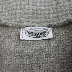 MISSONI ウールノーカラージャケット I44 グレー