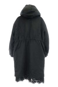 GRACE CONTINENTAL 20AW ライナー付きモッズコート アウター レース 切替 ボア 36 黒 ブラック