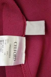 CELFORD 20SS ホールガーメントニットワンピース スクエアネック フレア 36 パープル