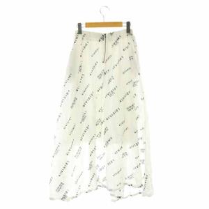 Ameri VINTAGE 19SS PASSCODE RANDOM SKIRT フレアスカート 総柄 ホワイト ブラック