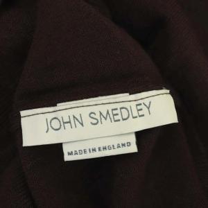JOHN SMEDLEY ウール タートル ハイゲージニット セーター 長袖 プルオーバー S 茶 ブラウン