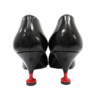 PRADA パンプス レザー ローヒール 39 ブラック