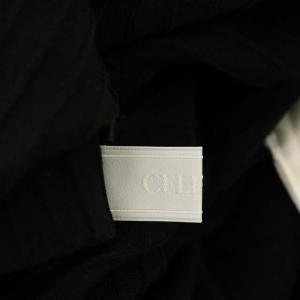 CELFORD 20AW ボウタイシフォンニットワンピース ロング プリーツ 長袖 38 黒 ブラック