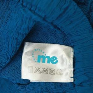me ISSEY MIYAKE プリーツスカート ひざ丈 フレア イージー 青 ブルー