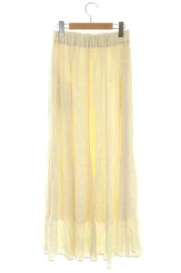 Spick&Span 21SS フィブリルギャザーフレアスカート 38 アイボリー