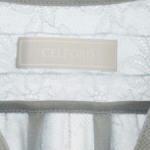 CELFORD 21SS ストライプレースワンピース 36 サックス