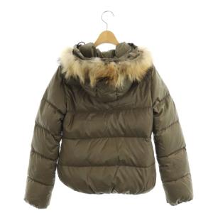 DUVETICA ファー ダウンジャケット ジップアップ フード 40 ブラウン