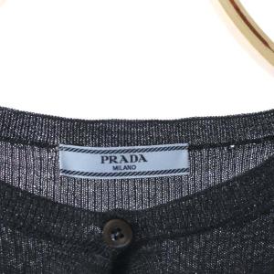 PRADA ニットカーディガン 40 チャコールグレー
