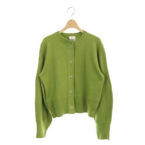 ケープリンニットカーディガン F 緑 グリーン