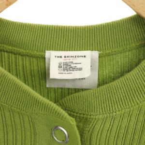 Shinzone ケープリンニットカーディガン F 緑 グリーン