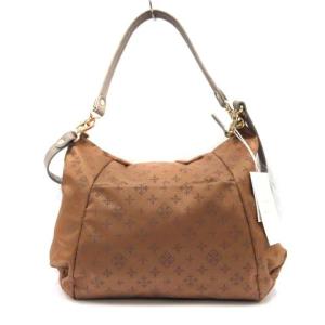 russet 名品 ハンドバッグ ワンハンドル ショルダーバッグ 2way モノグラム 総柄 ナイロン 茶色 ブラウン CE-723