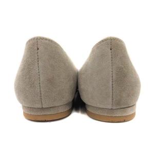 PIPPICHIC 20SS ジュエルVカット フラットシューズ パンプス スエード ビジュー 36 23cm グレー