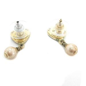 CHANEL 06A ハートパールピアス ココマーク ブラック ゴールド