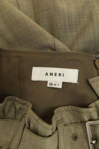 Ameri VINTAGE AMERI WRAPPING BELTED SKIRT フレアスカート ベルト付き カーキブラウン