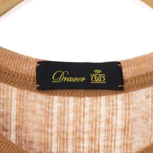 Drawer マルチリブノースリーブニットカットソー ブラウン