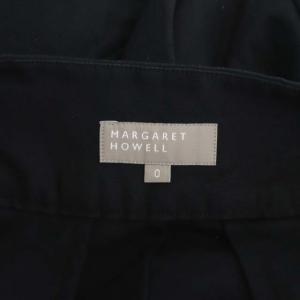 MARGARET HOWELL COTTON LINEN DRILL タックスカート ブラック