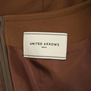 UNITED ARROWS リボンラップワンピース 36 ブラウン