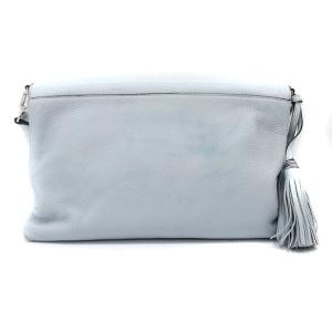 TORY BURCH THEA レザーショルダーバッグ 水色