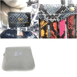 ANYA HINDMARCH Murti Stripe Tote Mini 2WAY トートバッグ パイソン柄 マルチカラー