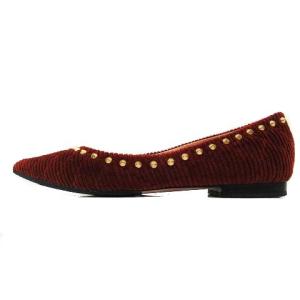 PELLICO 0038 ANIMA 10 SC パンプス キルティングベロア  スタッズ 37 レッド