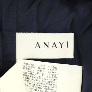 ANAYI ひざ丈ワンピース ノースリーブ ツイード マルチカラー