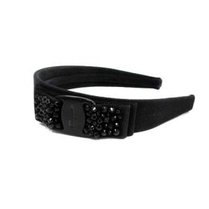 Salvatore Ferragamo カチューシャ 髪飾り リボン 黒 ブラック